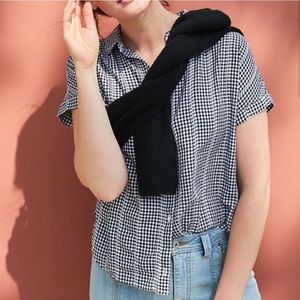 Anthropologie Cloth & Stone gingham shirt